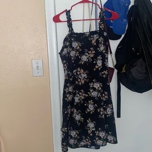 Black flowly dress